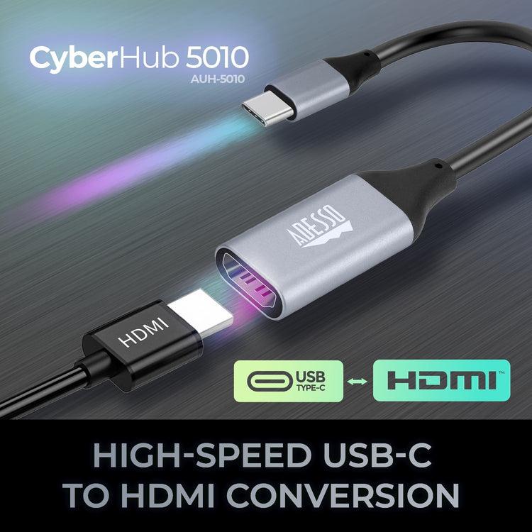 Adesso - Adaptateur USB-C à HDMI CyberHub 5010, 4K/60 Hz - Simple Boutique