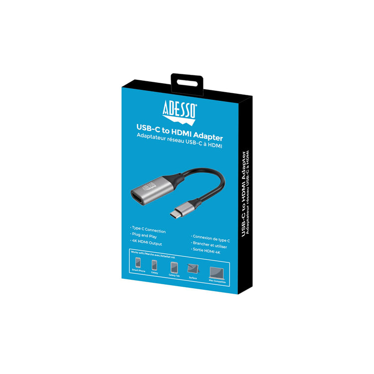 Adesso - Adaptateur USB-C à HDMI CyberHub 5010, 4K/60 Hz - Simple Boutique