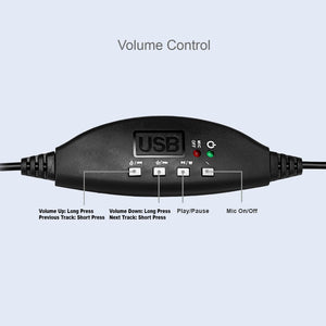 Adesso - Casque Stéréo Filaire USB avec Microphone Antibruit Réglable, Noir - Simple Boutique