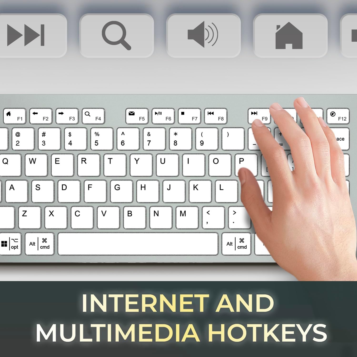 Adesso - Clavier Filaire USB-C avec Raccourci Co-Pilot, Prise USB-A, USB-C et 3.5mm, Gris - Simple Boutique