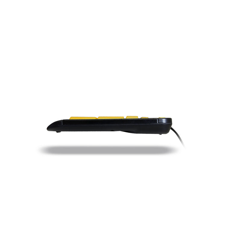 Adesso - Clavier Lumineux Filaire à Gros Caractères avec Raccourci Multimédia, Jaune - Simple Boutique