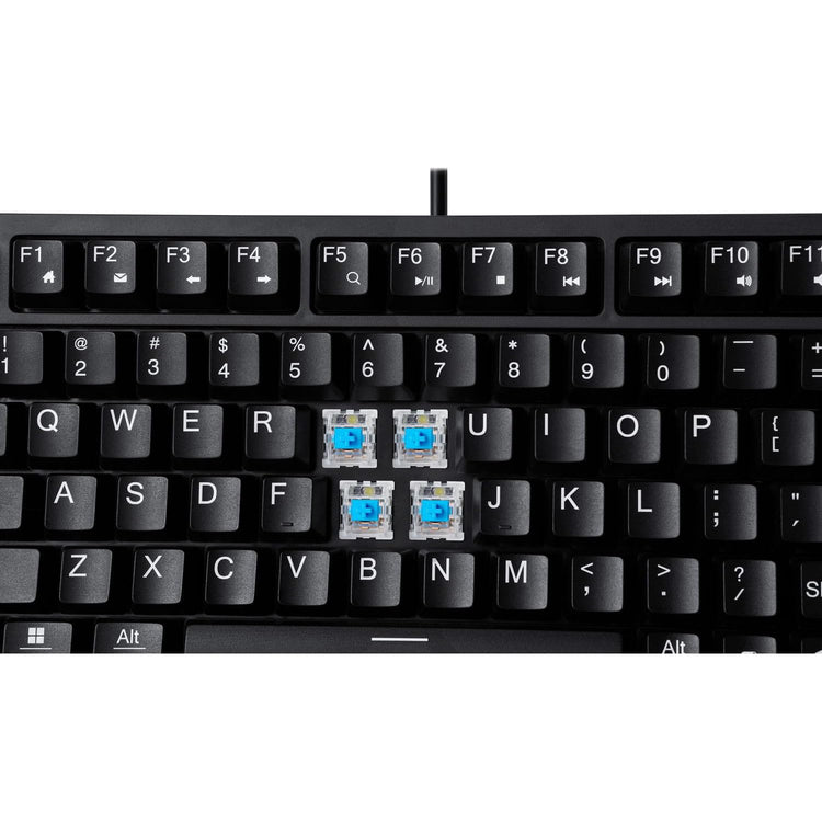 Adesso - Clavier Mécanique Filaire Compact EasyTouch 610 Avec Raccourci pour Co-Pilote, Noir - Simple Boutique