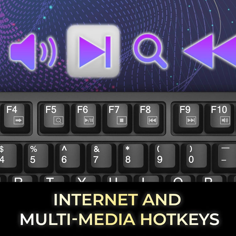 Adesso - Clavier Mécanique Filaire Compact EasyTouch 610 Avec Raccourci pour Co-Pilote, Noir - Simple Boutique