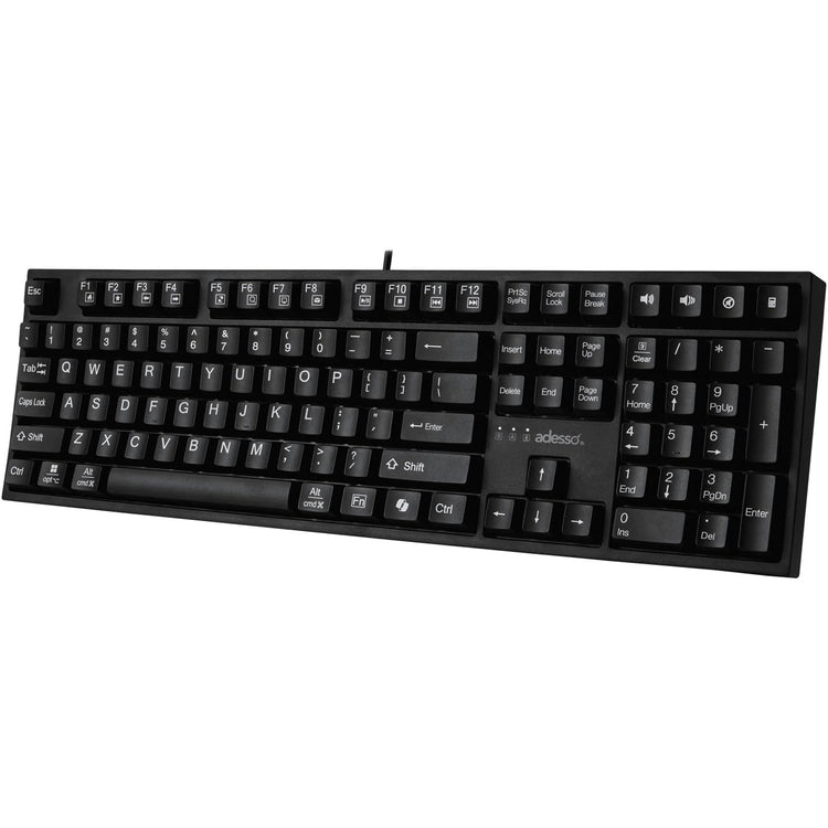 Adesso - Clavier Mécanique Filaire EasyTouch 670 avec Raccourci Co-Pilot, Noir - Simple Boutique