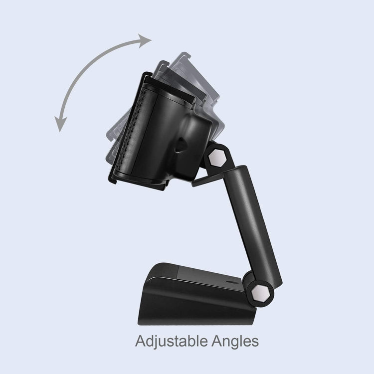 Adesso - WebCam HD 1080P, Mise au Point Automatique, Double Microphone Intégré, Bleu - Simple Boutique