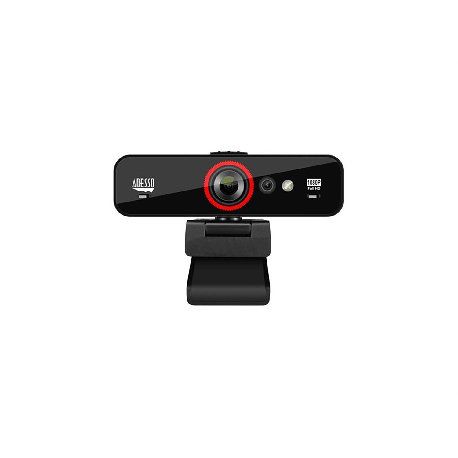Adesso - Webcam HD 1080P, Double Microphone Intégré, Reconnaissance Faciale, Noir - Simple Boutique