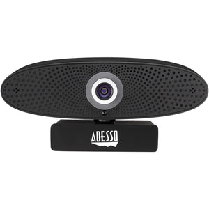 Adesso - Webcam Ultra HD 4K, Double Microphone Intégré, Télécommande Infrarouge, Noir - Simple Boutique