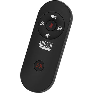 Adesso - Webcam Ultra HD 4K, Double Microphone Intégré, Télécommande Infrarouge, Noir - Simple Boutique