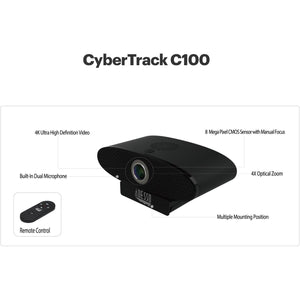 Adesso - Webcam Ultra HD 4K, Double Microphone Intégré, Télécommande Infrarouge, Noir - Simple Boutique