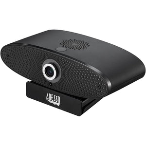 Adesso - Webcam Ultra HD 4K, Double Microphone Intégré, Télécommande Infrarouge, Noir - Simple Boutique