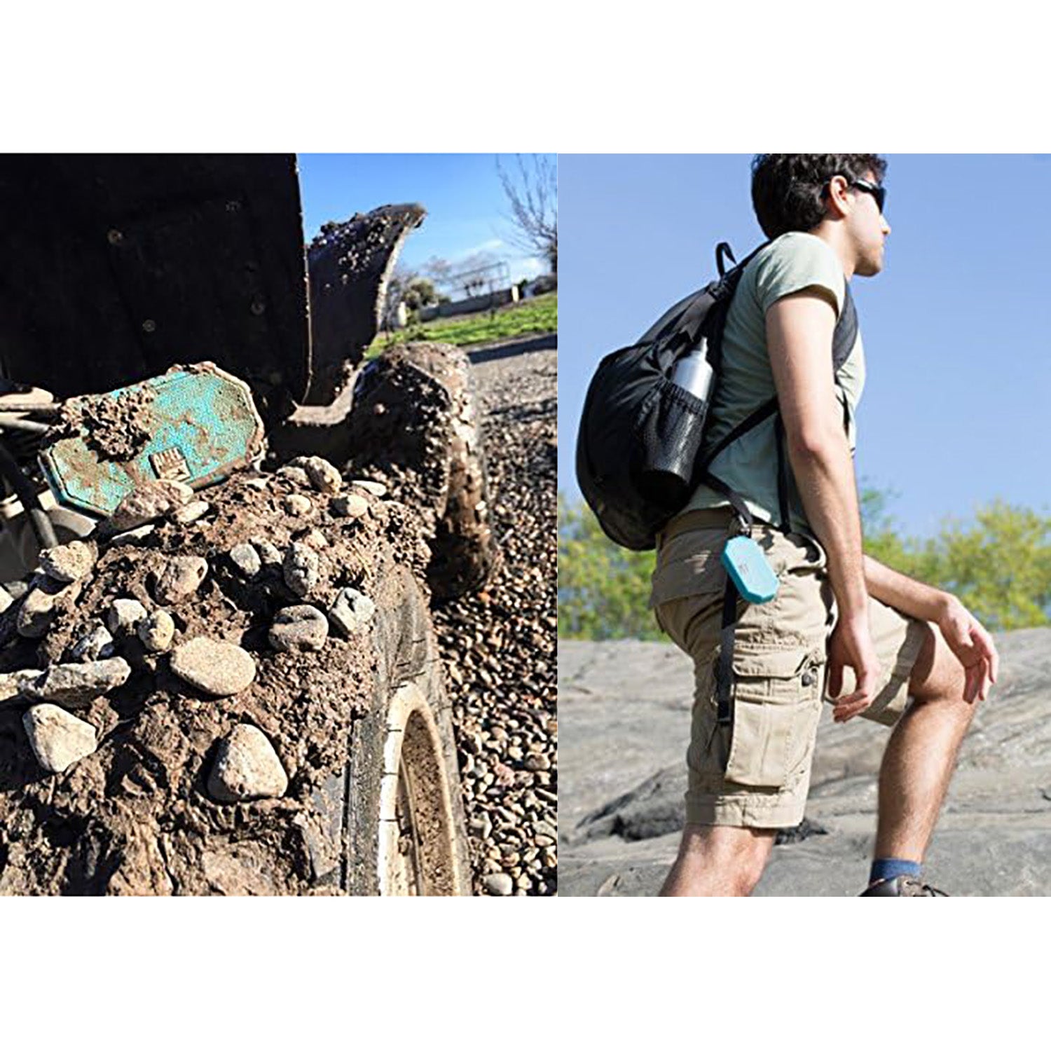 Altec Lansing - Mini Haut-Parleur Bluetooth H2O, Étanche, Anti-Poussière et Anti-Choc, Bleu - Simple Boutique