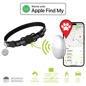 Animooos - Traceur Bluetooth pour iOS Avec Support pour Collier d'animaux - Simple Boutique
