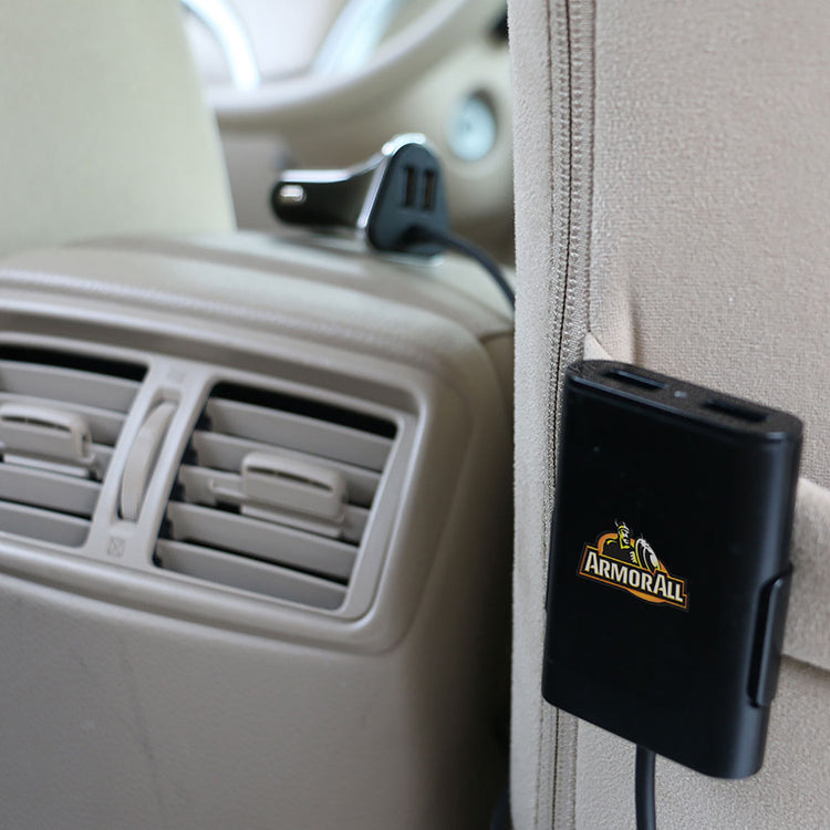 ArmorAll - Chargeur de Voiture à 4 Ports USB, Recharge Rapide, Noir - Simple Boutique