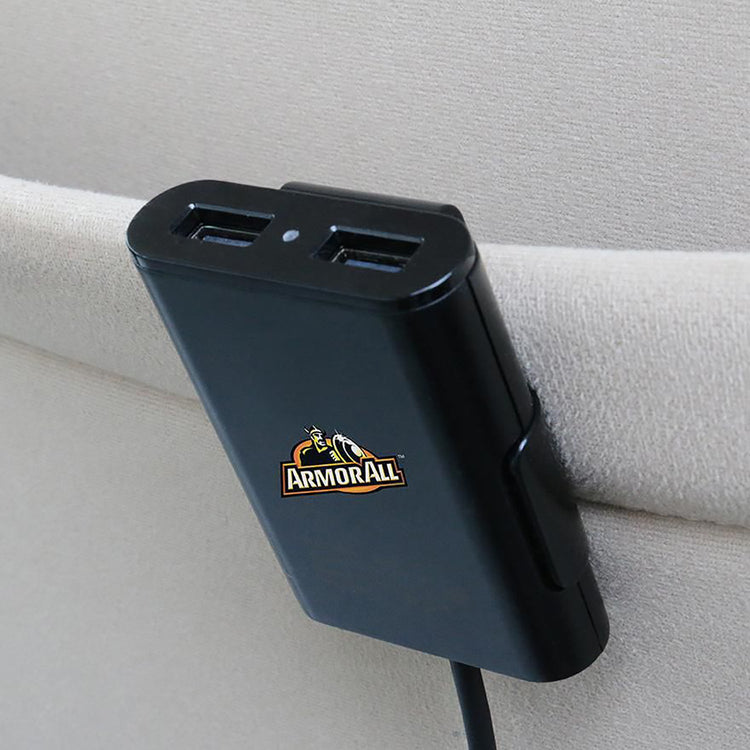 ArmorAll - Chargeur de Voiture à 4 Ports USB, Recharge Rapide, Noir - Simple Boutique