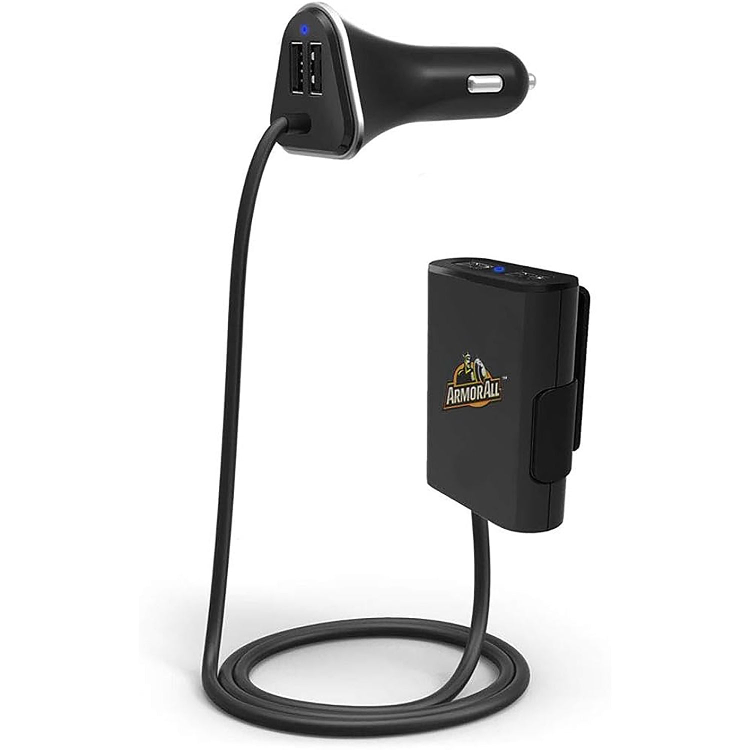 ArmorAll - Chargeur de Voiture à 4 Ports USB, Recharge Rapide, Noir - Simple Boutique