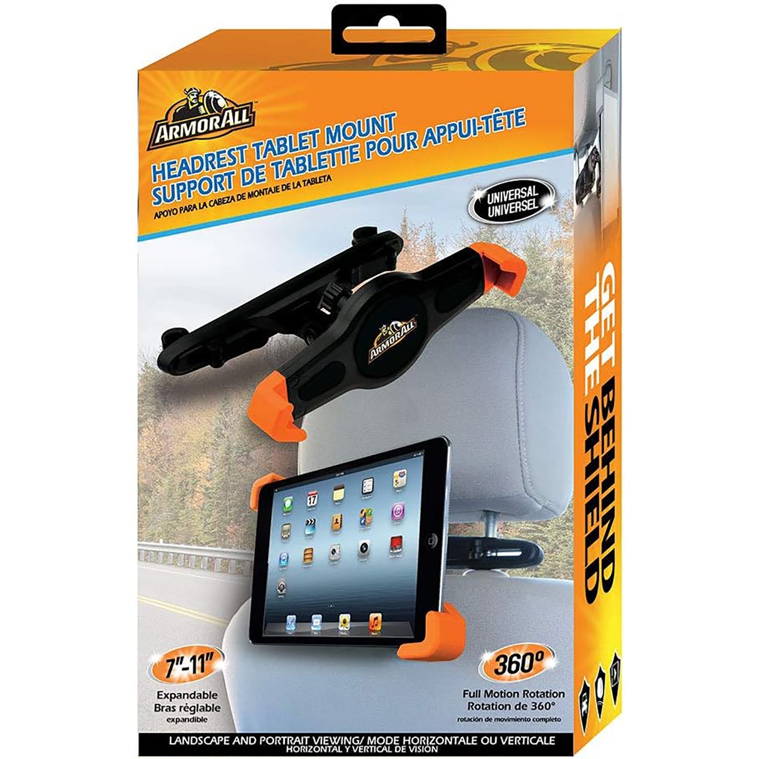ArmorAll - Support Universel pour Tablette pour Appui-Tête de Voiture, Noir - Simple Boutique