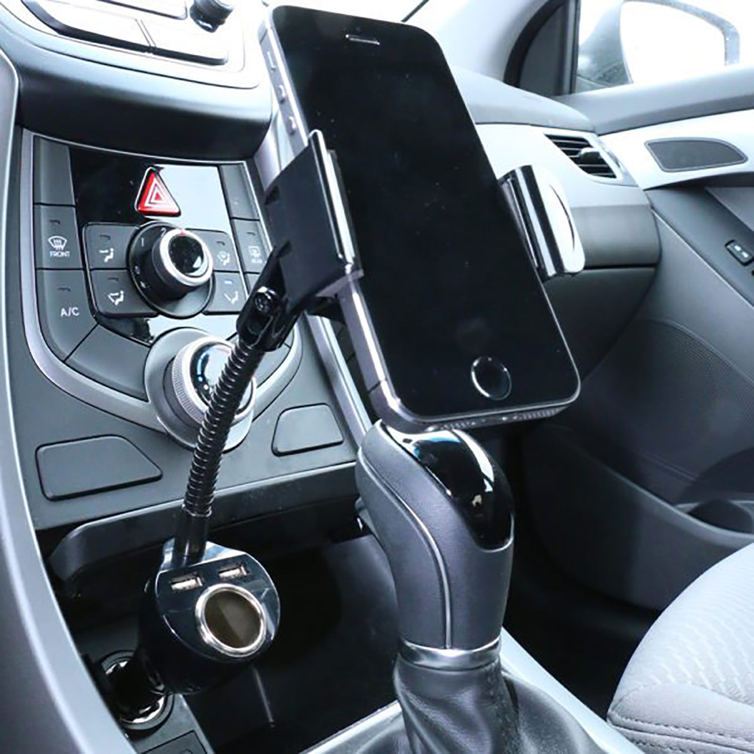 ArmorAll - Support de Téléphone pour Voiture avec 2 Ports USB 2.1A, Noir - Simple Boutique