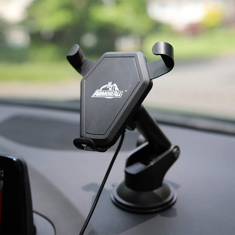ArmorAll - Support de Téléphone pour Voiture avec Chargeur Sans-Fil Intégré, Noir - Simple Boutique