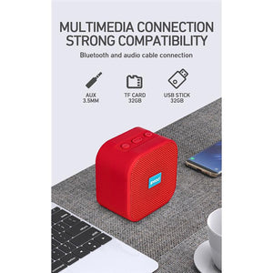 BWOO BS-54G - Haut-parleur Bluetooth 5.0 Étanche Portable Avec Cartes TF, AUX, USB, FM, Gris - Simple Boutique