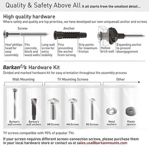 Barkan - Support de Téléviseur Fixe, Pour écran de 13" à 90", Maximum 60kg - Simple Boutique