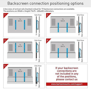 Barkan - Support de Téléviseur Fixe, Pour écran de 13" à 90", Maximum 60kg - Simple Boutique