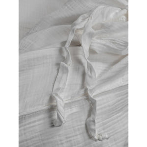 Bianca - Housse de Couette Emilia en Gaze de Coton, 100% Coton, Fait au Portugal, Perle (4 Grandeurs Disponibles) - Simple Boutique