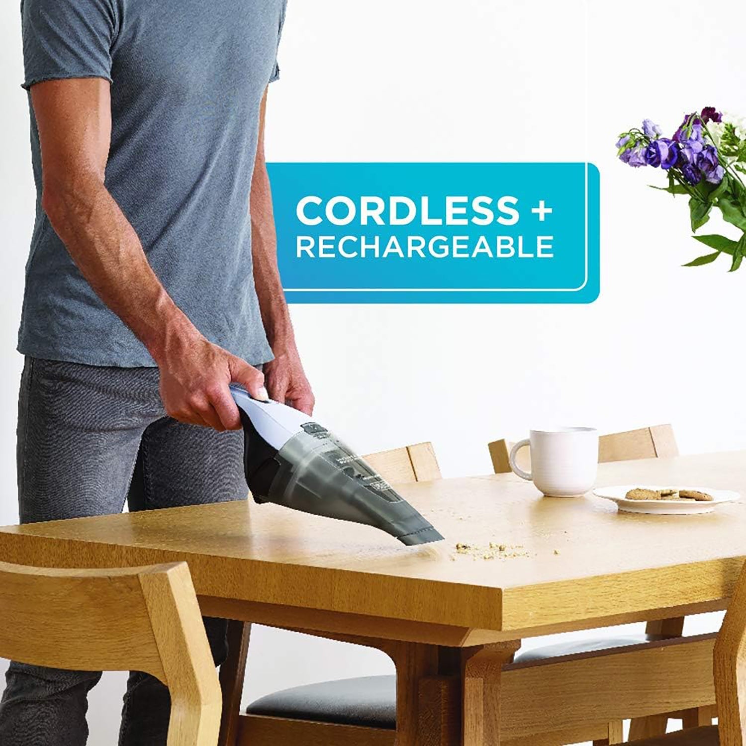 Black + Decker - Aspirateur à Main Sans-Fil Dustbuster avec Chargeur Mural - Simple Boutique