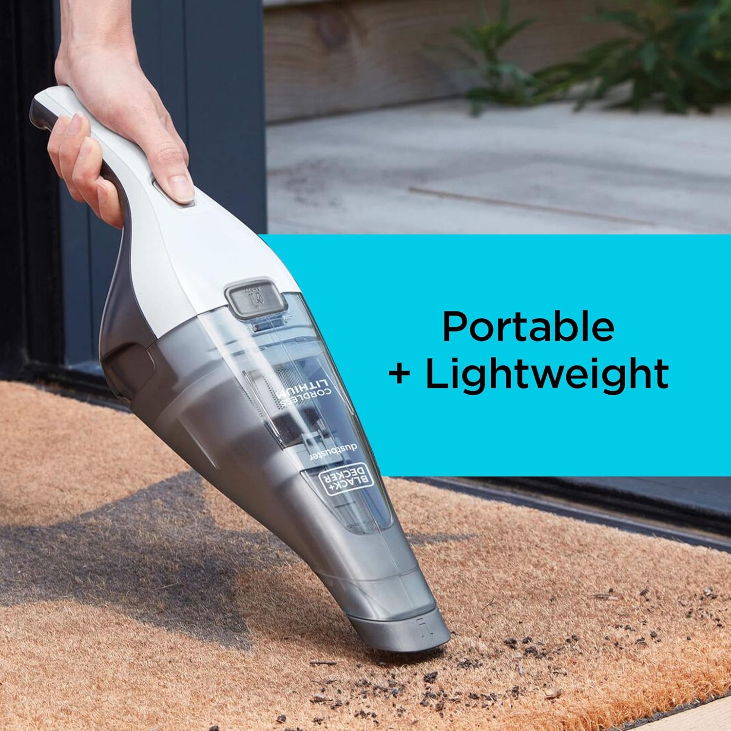 Black + Decker - Aspirateur à Main Sans-Fil avec Filtre Lavable et Chargeur Mural, Blanc - Simple Boutique