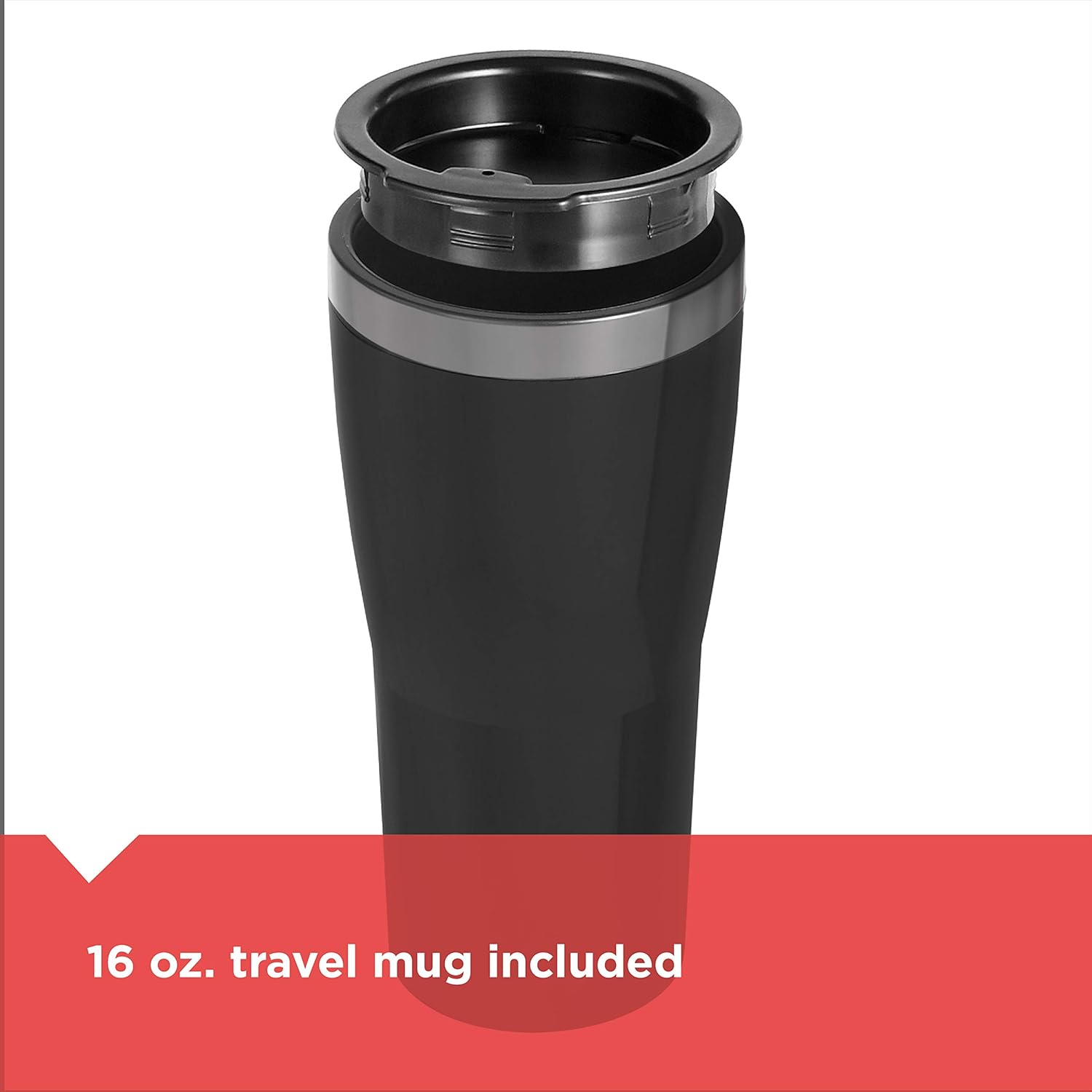 Black + Decker - Cafetière à Portion Unique Pour Café Moulu Ou Dosettes, Comprend une Tasse Isotherme, Noir - Simple Boutique