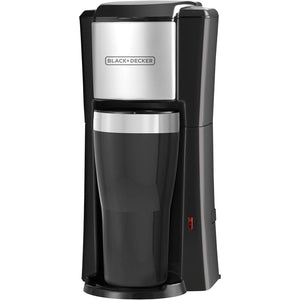 Black + Decker - Cafetière à Portion Unique Pour Café Moulu Ou Dosettes, Comprend une Tasse Isotherme, Noir - Simple Boutique