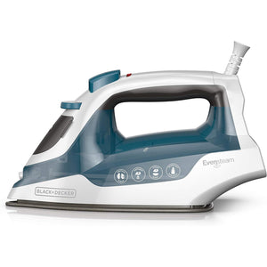 Black + Decker - Fer à Repasser Easy Steam avec Semelle Antiadhésive, 1200 Watts, Bleu - Simple Boutique