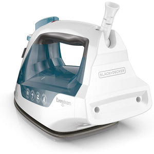 Black + Decker - Fer à Repasser Easy Steam avec Semelle Antiadhésive, 1200 Watts, Bleu - Simple Boutique