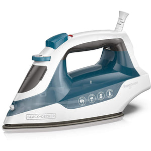 Black + Decker - Fer à Repasser Easy Steam avec Semelle Antiadhésive, 1200 Watts, Bleu - Simple Boutique