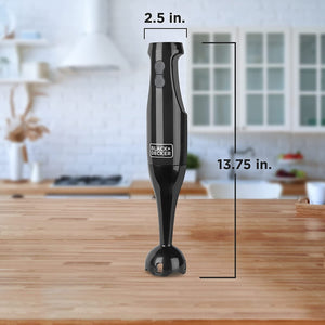 Black + Decker - Mélangeur à Immersion à 2 Vitesses, Lame en Acier Inoxydable, 200 Watts, Noir - Simple Boutique