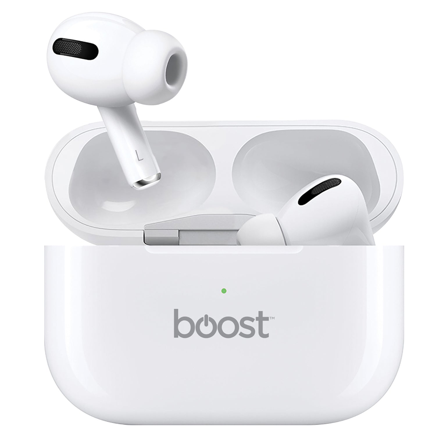 Boost - Écouteurs Intra-Auriculaires Sans-Fil avec Commandes Tactiles et Boitier de Recharge, Blanc - Simple Boutique