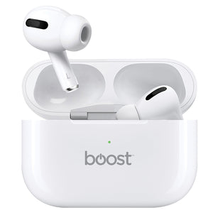 Boost - Écouteurs Intra-Auriculaires Sans-Fil avec Commandes Tactiles et Boitier de Recharge, Blanc - Simple Boutique