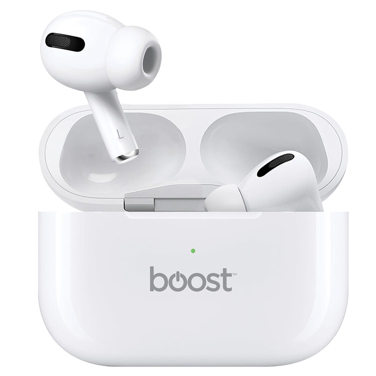 Boost - Écouteurs Intra-Auriculaires Sans-Fil avec Commandes Tactiles et Boitier de Recharge, Blanc - Simple Boutique