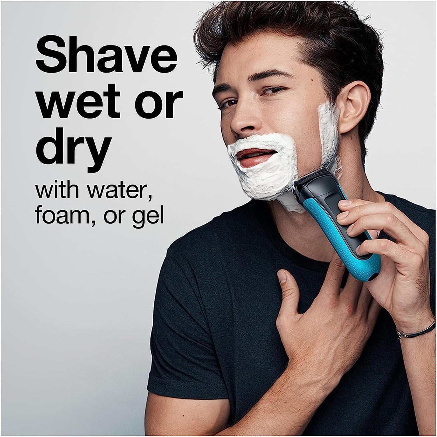 Braun - Rasoir Électrique 3 en 1 Rechargeable Series 3 Proskin, Utilisation Sec ou Humide, Bleu - Simple Boutique