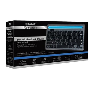 CJ Tech - Clavier Bluetooth Sans-Fil Mince pour Téléphone ou Tablette, Noir - Simple Boutique