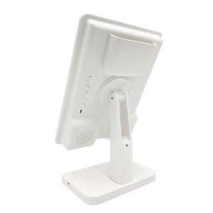 CJ Tech - Miroir sur Pied avec Éclairage LED, Haut-parleurs Bluetooth Et Chargeur Sans-Fil Intégré, Blanc - Simple Boutique