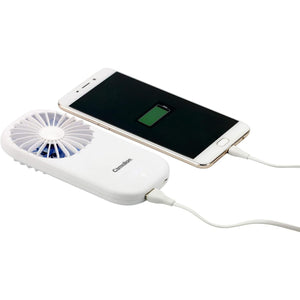 Camelion - Banque D'alimentation/Chargeur Portable 3800Mah avec Mini Ventilateur, Blanc - Simple Boutique