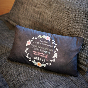 Chantal Lacroix - Coussin Décoratif « À mon professeur », 17" x 13" - Liquidation Vente Finale - Simple Boutique