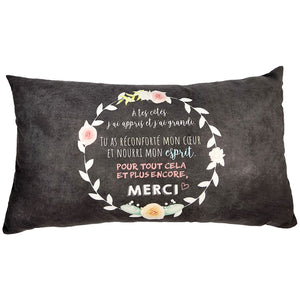 Chantal Lacroix - Coussin Décoratif « À mon professeur », 17" x 13" - Liquidation Vente Finale - Simple Boutique
