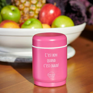 Chantal Lacroix - Thermos en Acier Inoxydable « Bon quand c'est chaud », Capacité de 12oz, Rose - Liquidation Vente Finale - Simple Boutique