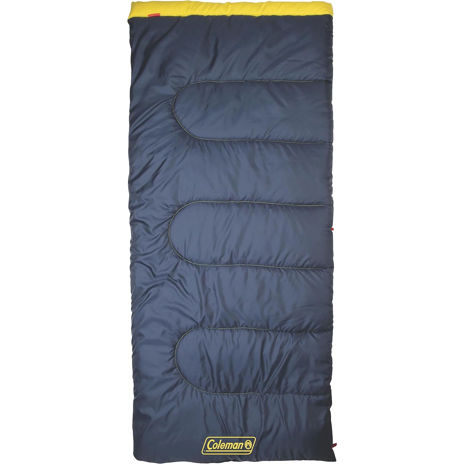 Coleman - Sac de Couchage Palmetto, Isolant ThermoTech, Jusqu'à 5 °C, Bleu et Jaune - Simple Boutique