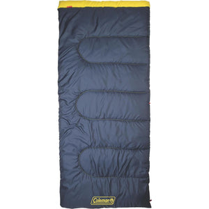 Coleman - Sac de Couchage Palmetto, Isolant ThermoTech, Jusqu'à 5 °C, Bleu et Jaune - Simple Boutique