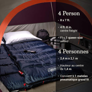 Coleman - Tente de Camping SkyDome pour 4 Personnes, Installation en 5 Minutes, Mûre - Simple Boutique