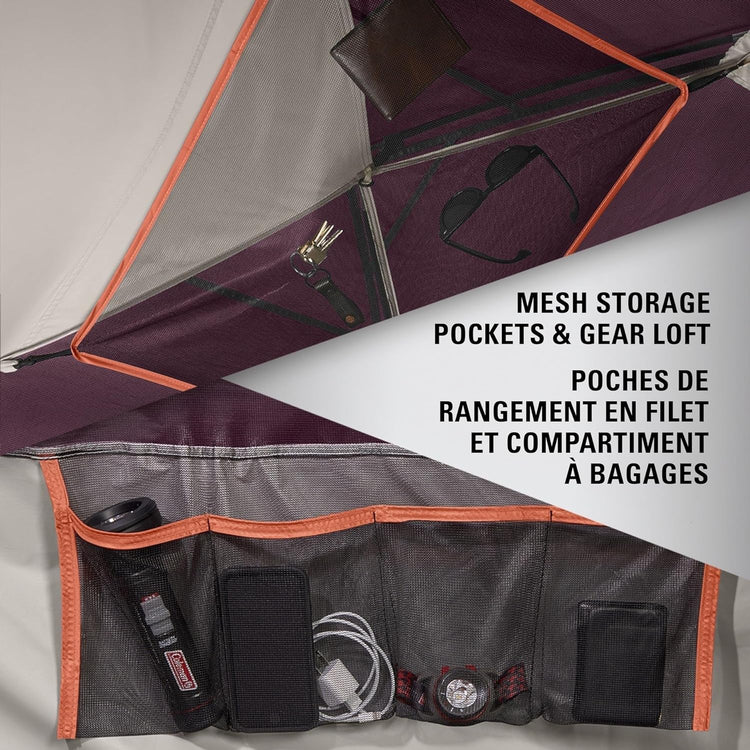 Coleman - Tente de Camping SkyDome pour 4 Personnes, Installation en 5 Minutes, Mûre - Simple Boutique