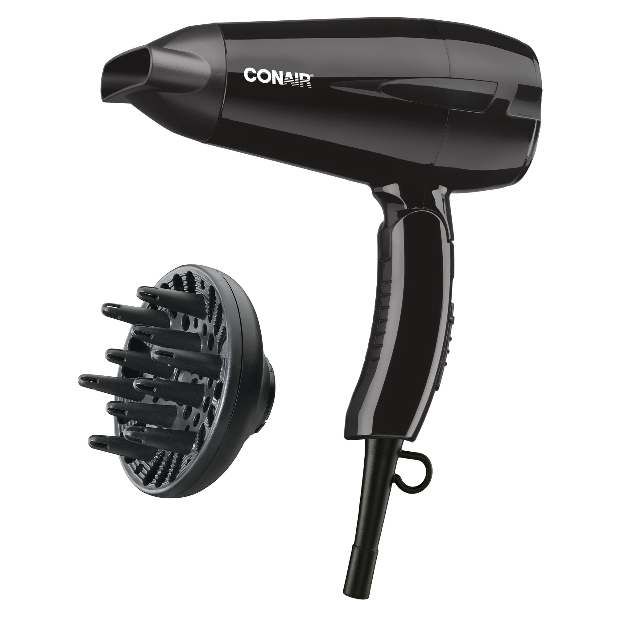 Conair Sèche-Cheveux Compact avec Poignée Pliable, Moteur de 1875 Watts, Noir - 5549NC - Simple Boutique