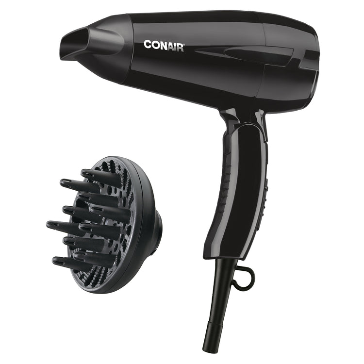 Conair Sèche-Cheveux Compact avec Poignée Pliable, Moteur de 1875 Watts, Noir - 5549NC - Simple Boutique